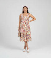Amai Sleeveless Midi Crepe Tank Dress